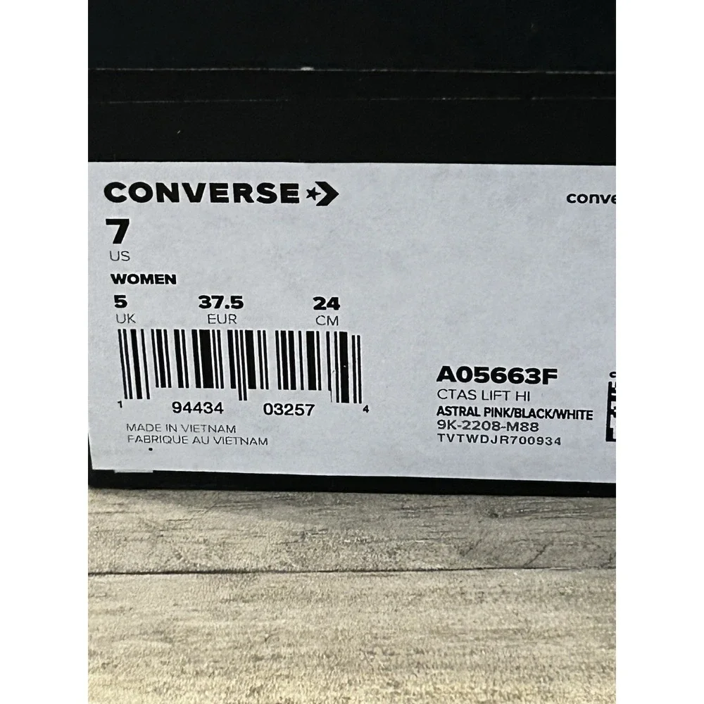 Converse Chuck Taylor All Star Lift Platform High Top Sneakers Pink Wmns Size 7 - Picture 2 of 9